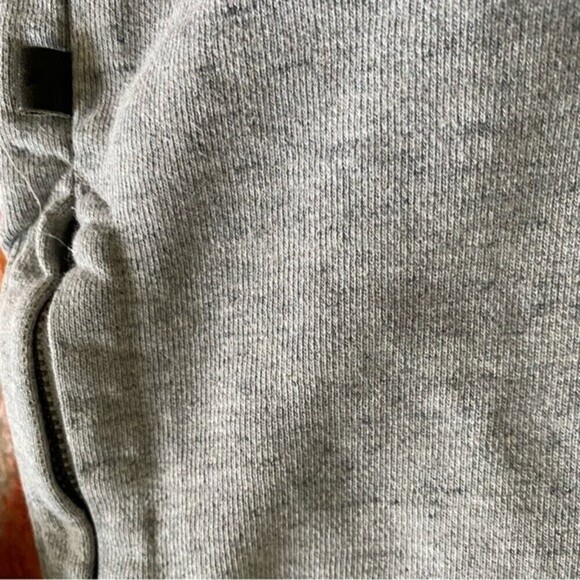 Adidas Premium Essentials Crew Pullover Sweater Light Gray Zip Up Pockets - Picture 8 of 15